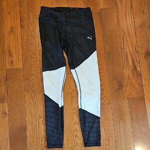Puma Black and White Work Out Pants